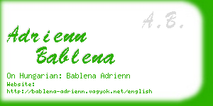 adrienn bablena business card